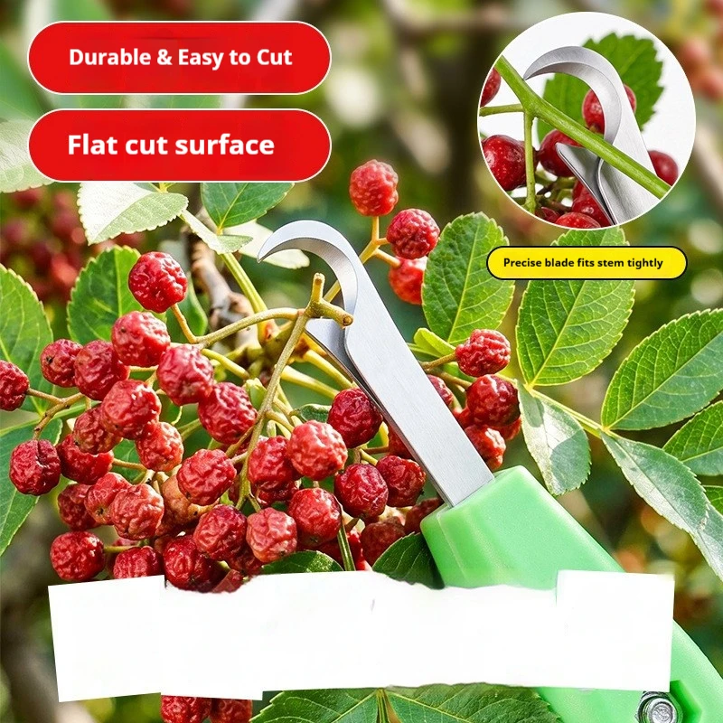 2 Pieces of Scissors in Random Colors, Pepper Picking Scissors, Hand-Held Fruit Picking Tool, Anti-Puncture Protective Scissors, New Household Harvesting and Pruning All-In-One Tool