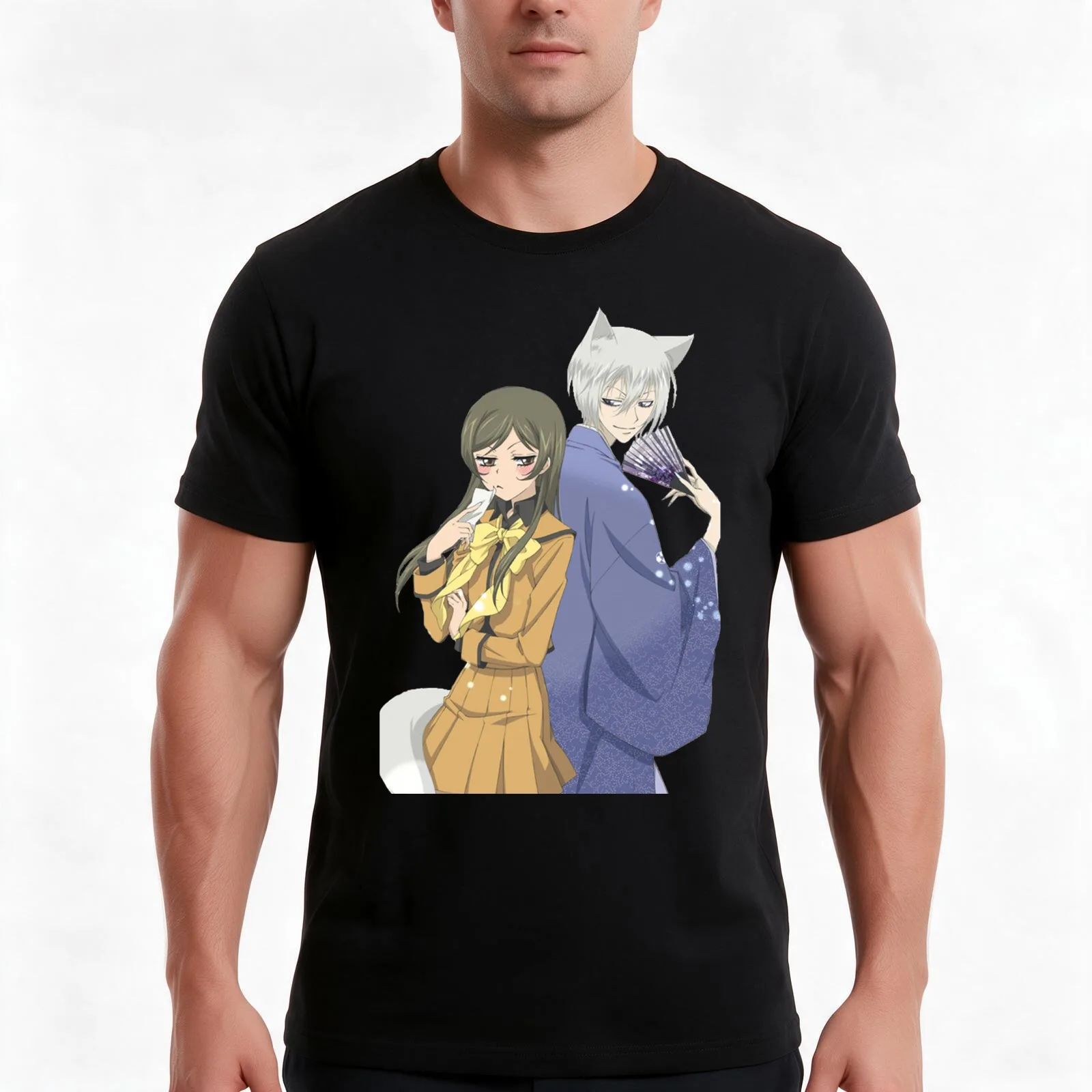 nanami Momozono and Tomoe T-Shirt, Summer Casual Cotton Tee, Oversized Streetwear Tops, Vintage Graphic Print, Unisex Men Women