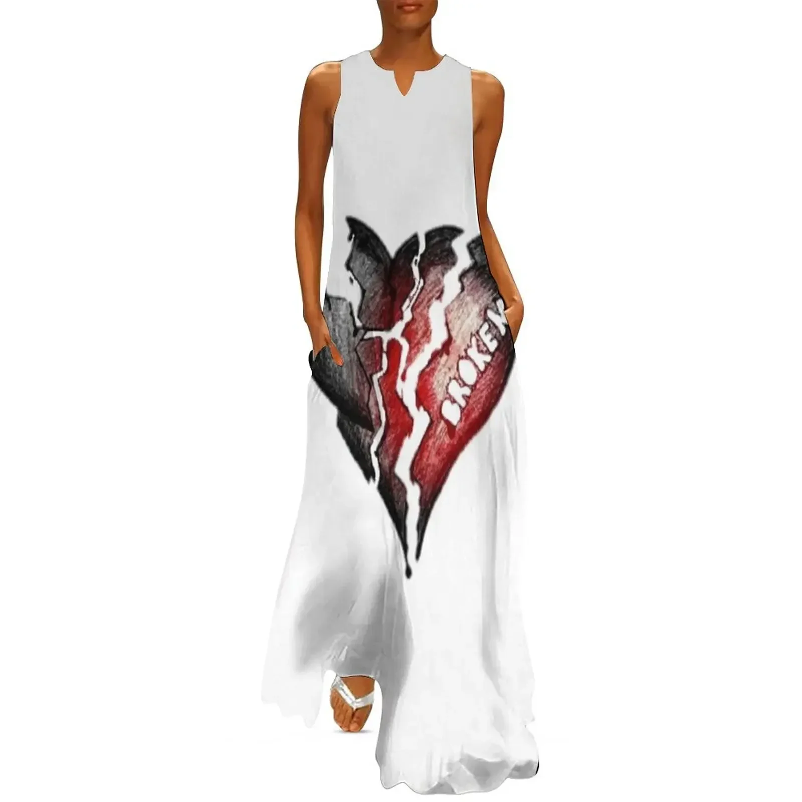 

Broken heart Long Dress dress summer 2025 women Summer women's clothing dresses summer Dress