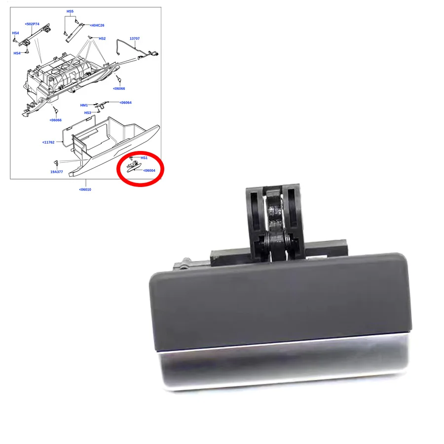 

Wooeight LR026064 Glove Box Lid Latch For Land Rover Range Rover Evoque L538 2012-2016 Storage Box Door Handle Clasping Clip