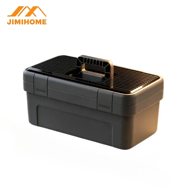 JIMIHOME Multifunctional Hand Carry Toolbox Industrial Hardware Storage Box for Electrician Repair Maintenance DIY Projects