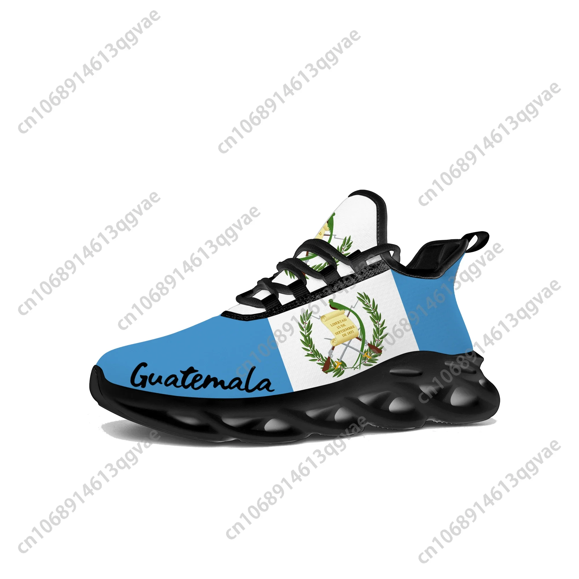 Guatemalan Flag Flats Sneakers Mens Womens Guatemala Sports Running High Quality Sneaker Lace Up Mesh Footwear Tailor-made Shoe