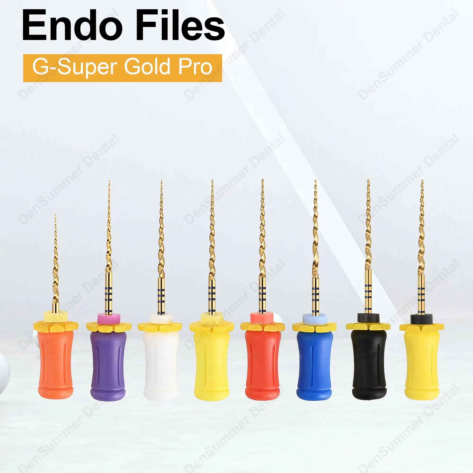 DenSummer Dental Hand Use Endodontic Files SX-F5 Heat Activated Rotary Endo File Niti Root Canal Files 25/31mm Dentistry Tools