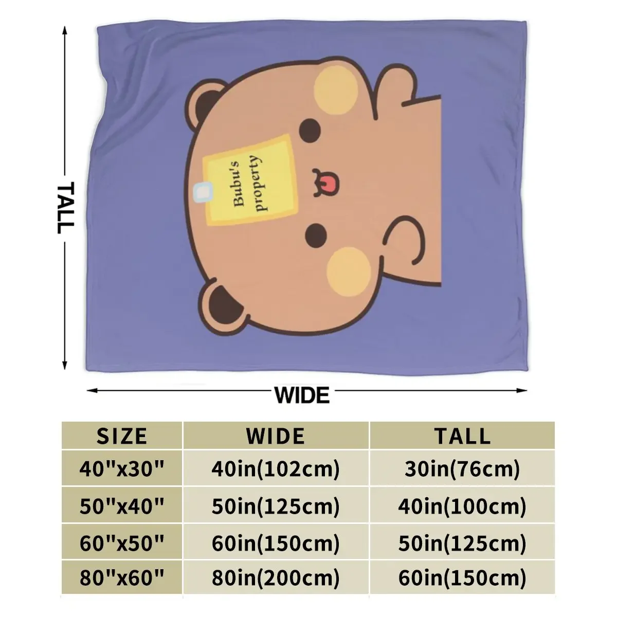 DuDu Brownie Bear Is Panda BuBu Property An Ultra-Soft Micro Fleece Blanket