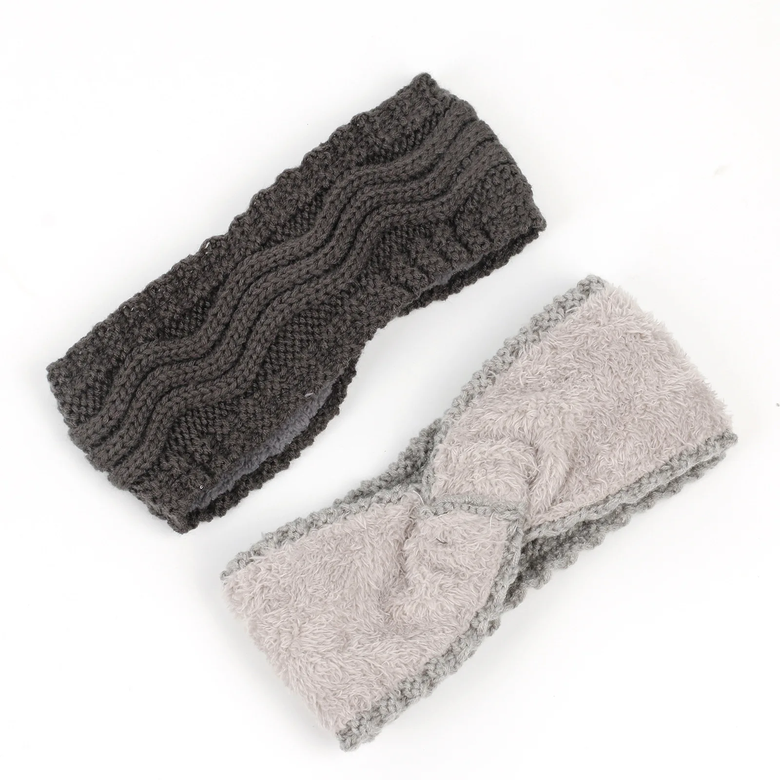 Plush  Wide Brim Hair Band Warm Hair Accessories European And American Knitting Headband Acrylic Solid Sports Ear Protector image 2