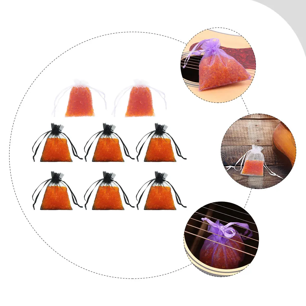 

8pcs Instrument Desiccant Dehumidifiers for Piano Guitar Violin Reusable High Absorption Moisture Proof Supplies R om Color