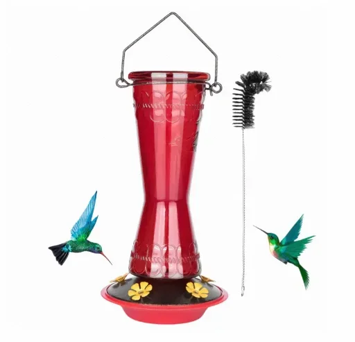 

Glass bird drinkers and feeders wholesale outdoor garden use hummingbird feeder