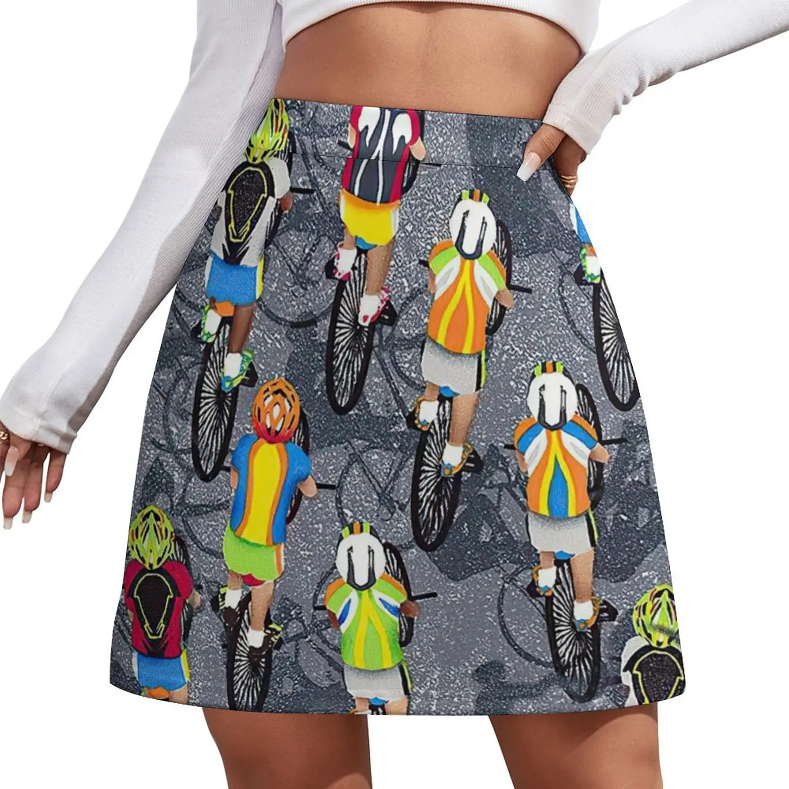 

Cyclists On Asphalt Mini Skirt women clothing 2026 new arrivals new in external clothes women's stylish skirts