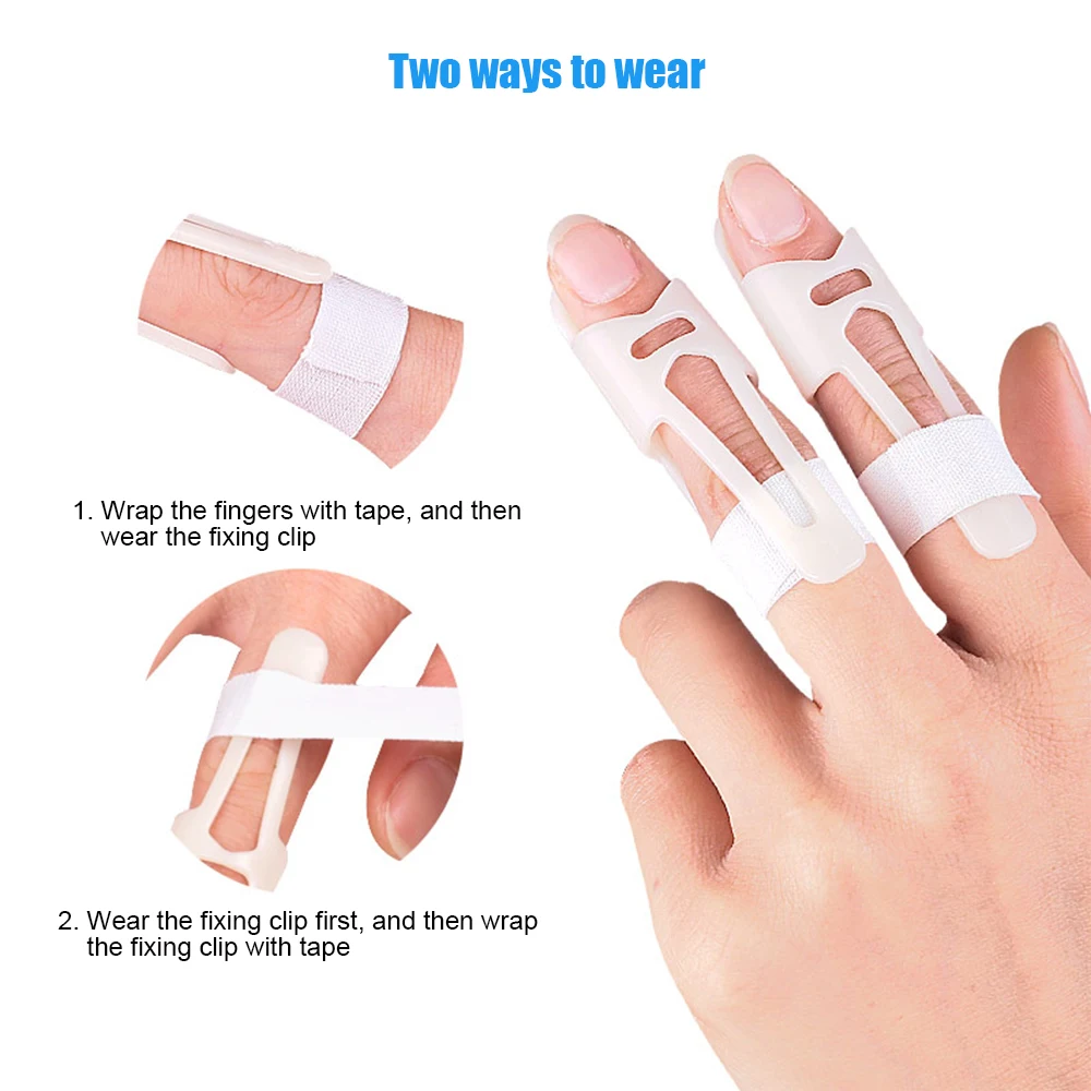 Tcare 7Pcs/Set Mallet Finger Splints Brace Protector Adjustable Broken Fingers Joint Stabilizer Straightening Arthritis Knuckle
