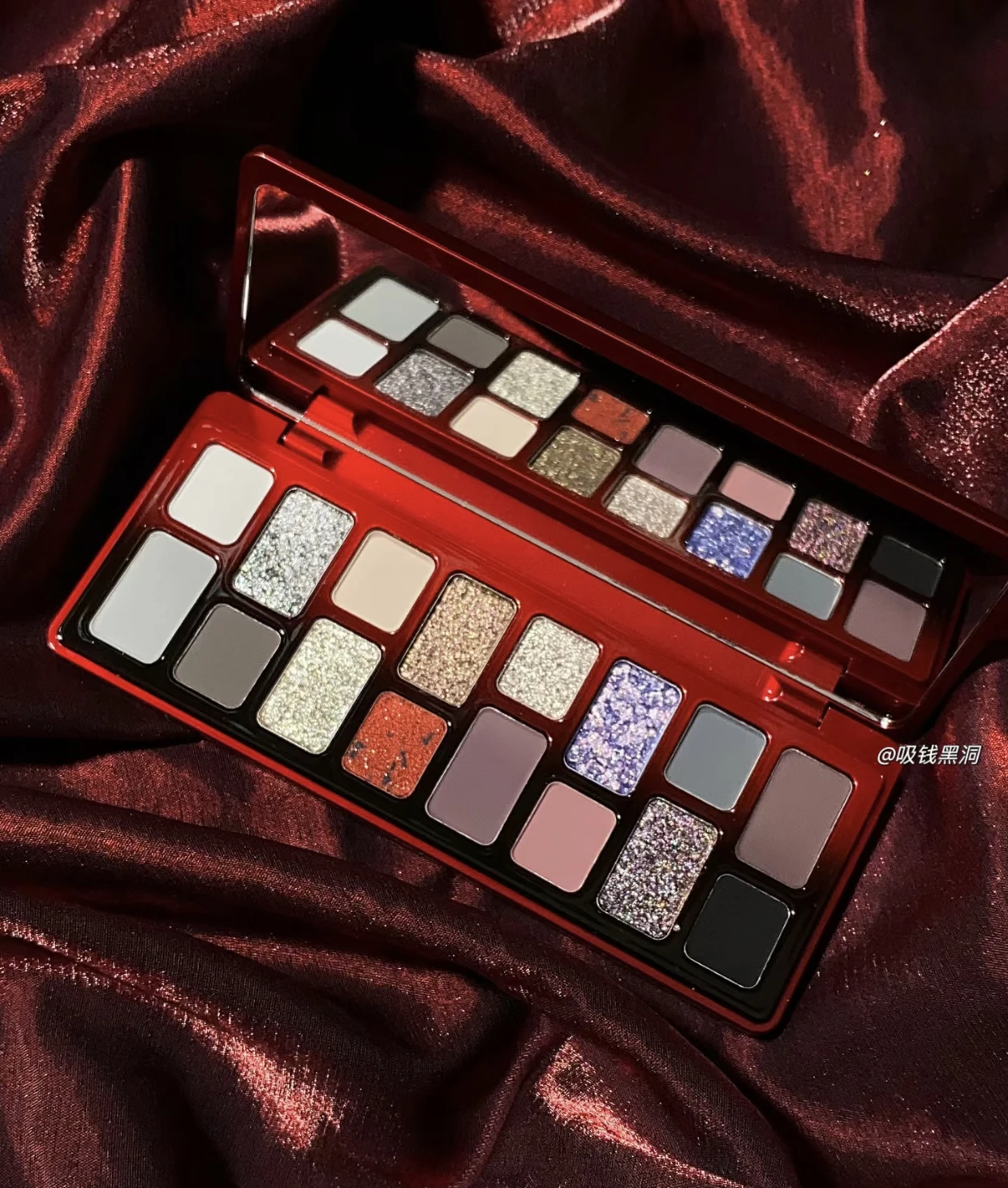 QianYan Cosmetics 16-Farben-Rosa-Braun-Cowboy-Blau-Rauch-Lidschatten, Weihnachten, mehrfarbig, matt, Perlenauge, zarte Make-up-Palette