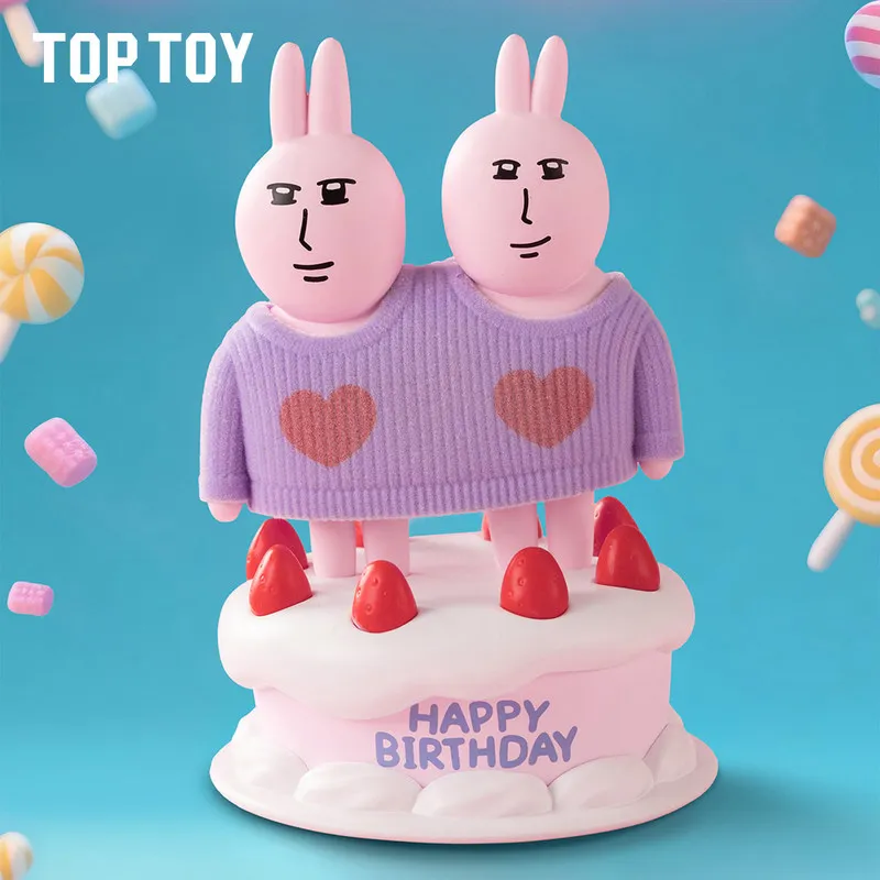 

TOPTOY Pink Rabbit "Beautiful Mood" Series Blind Box Figures - Funny Blind Box Desktop Decor Gifts