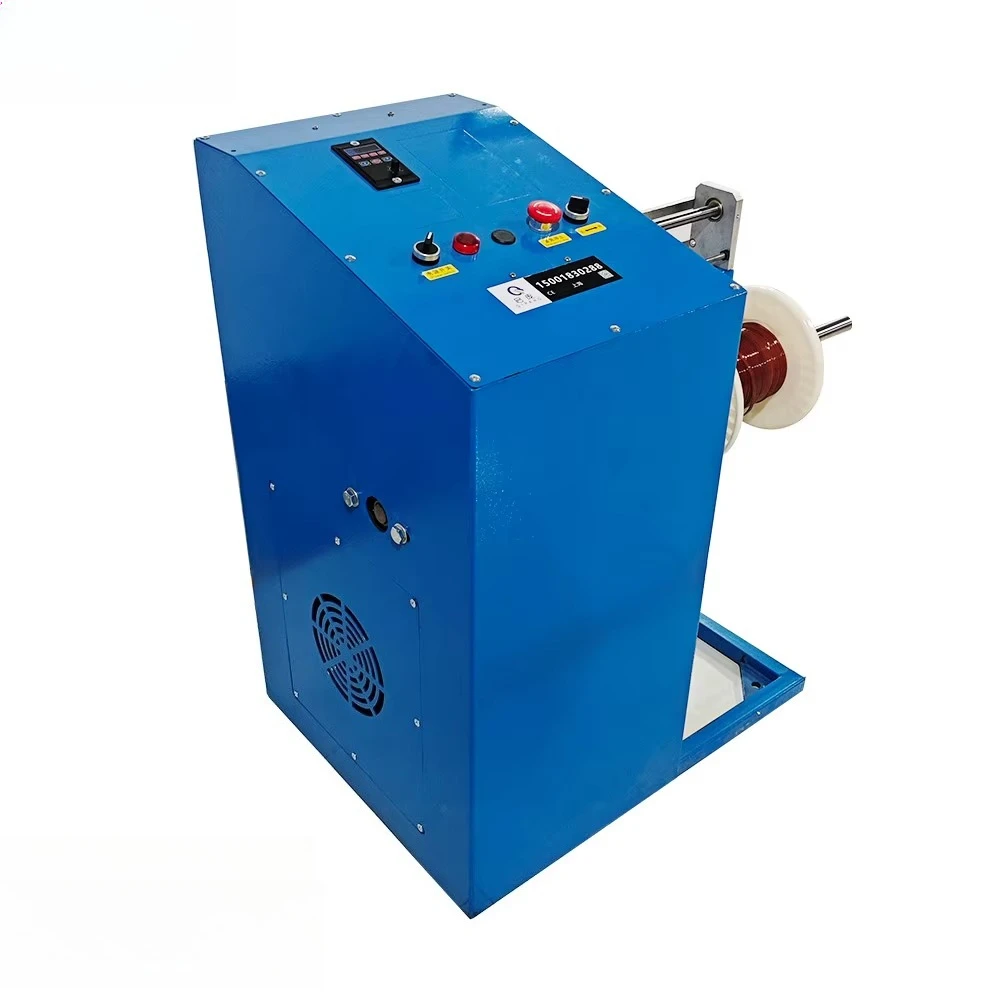 Automatic steel wire rewinding machine QP400 optical fiber take-up machine cable spool winding machine