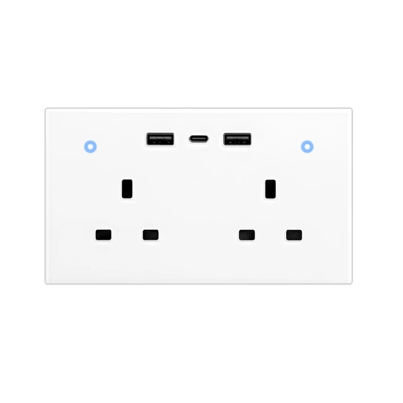 

Wall Outlet Receptacles Electrical USB Wall Outlet Intelligent Power Wall Outlets WiFi Socket Voice Controls