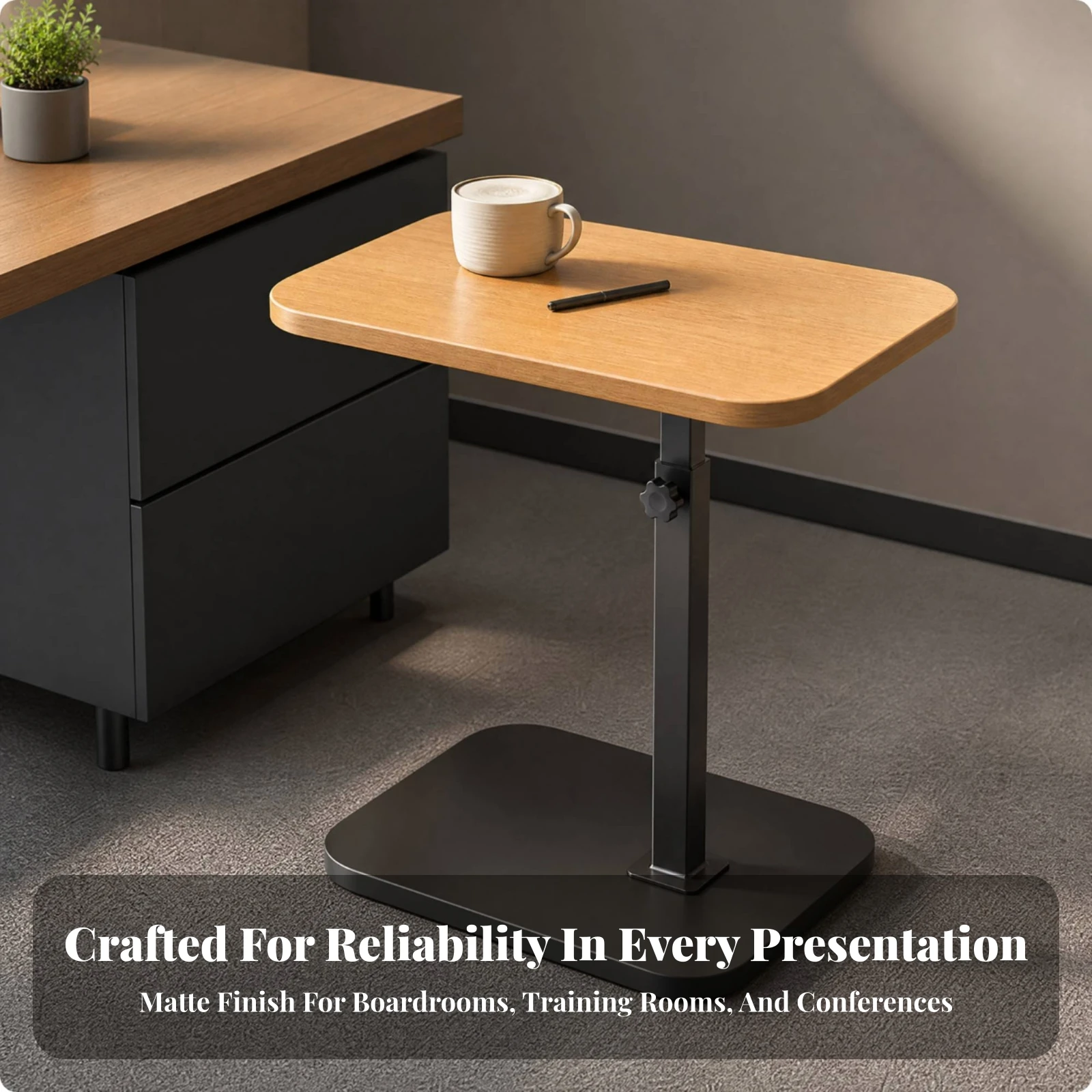 Lectern-Style Workstation Low-Profile Sit-Stand Desk with Tightening Knob Sit-Stand Desk Long-Lasting Adjustable Lectern