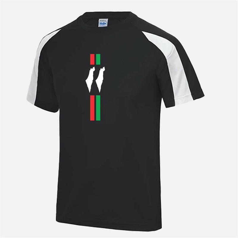 Palestine Flag Football Jersey For Men Fashion Summer National Emblem 3D Printed Sports T Shirt Casual Quick Dry Breathable Tees