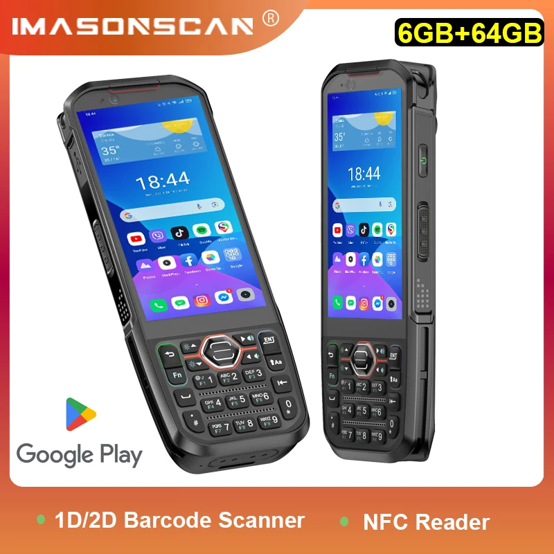 

6GB Android PDA 2D Wireless Barcode Scanner Handheld Data Collector Inventory Counter Scanner Portable Bar Code Reader NFC