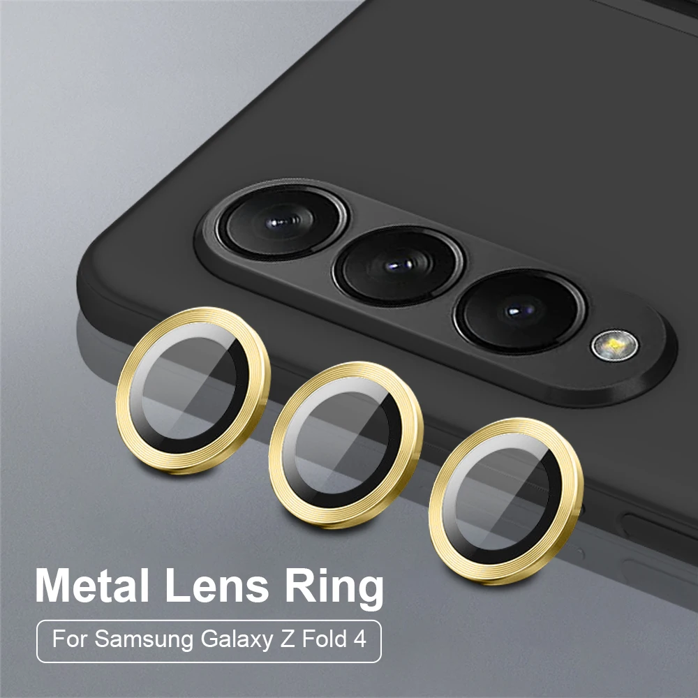 For Samsung Galaxy Z Fold4 Camera Screen Protector Case Back Cover For Zfold4 Zfold Fold 4 Metal Ring Lens Protective Glass Film