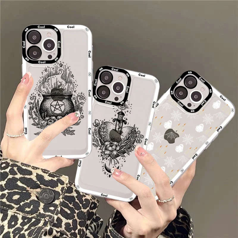 Mysterious witch Pharmacy Phone Case For iPhone 14 13 12 11 Pro Max XS X XR SE 2020 6 7 8 Plus Mini Protective Cover