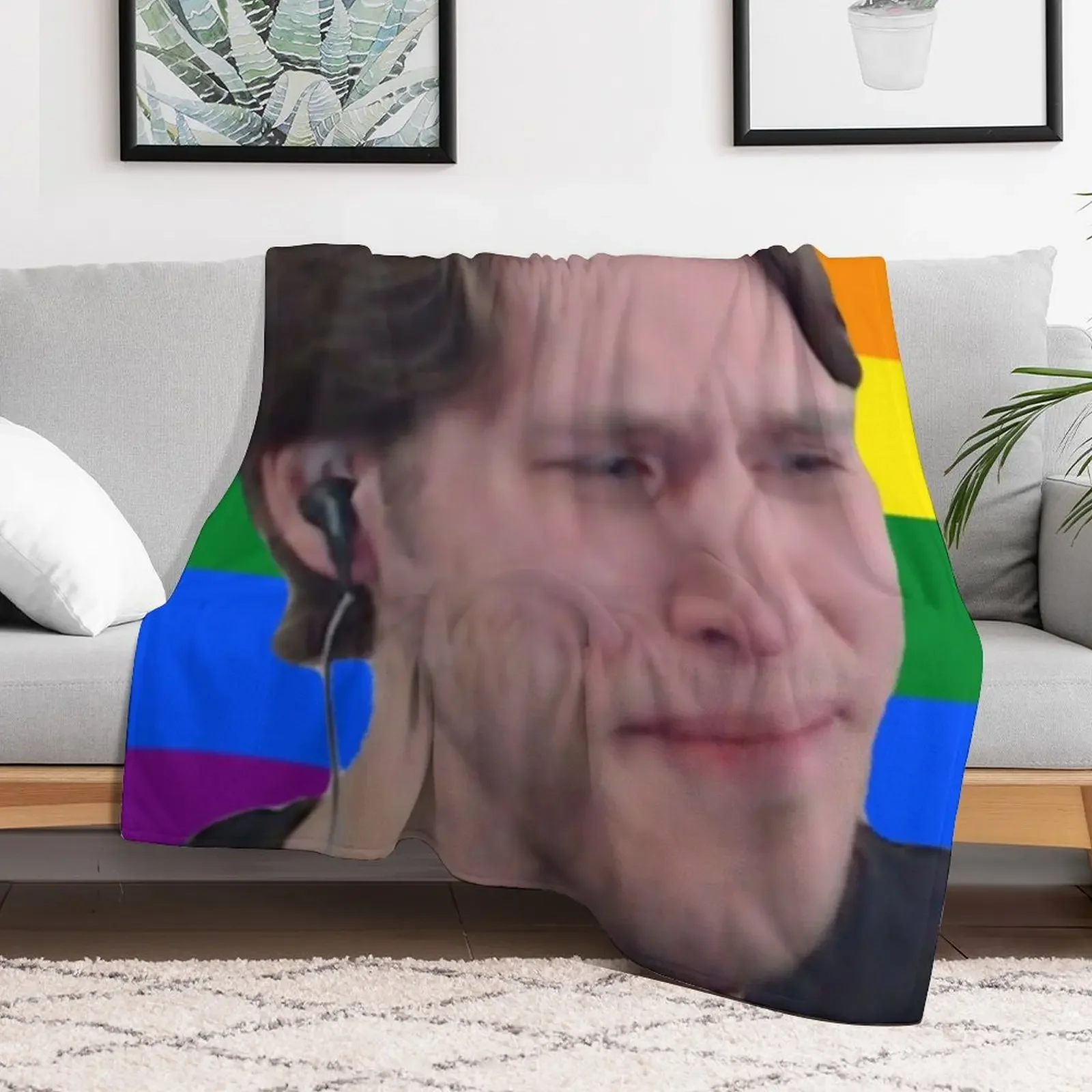 Jerma crying Throw Blanket sofa bed Soft Plush Plaid For Baby Blankets