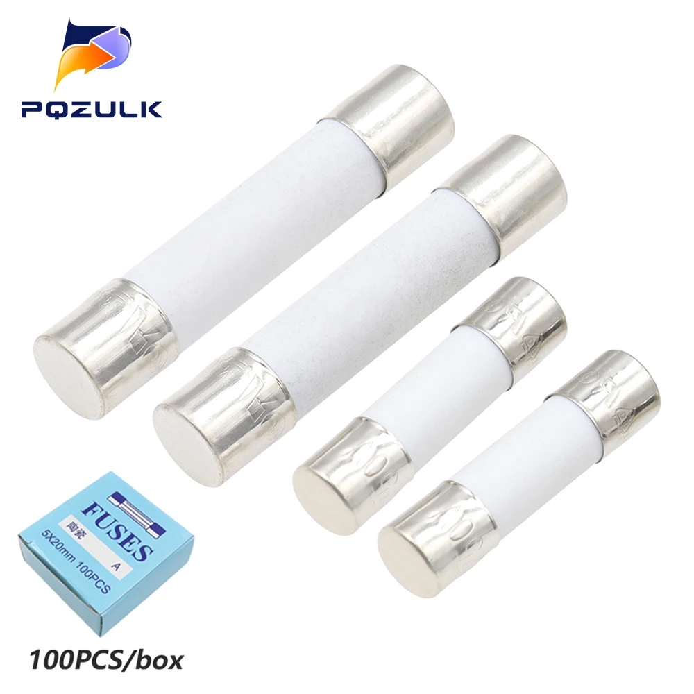 5X20MM 6X30MM Fast Blow Ceramic Fuse Tube 250V 0.5 1 2 3 4 5 6 8 10 15 20 25 30A AMP 5*20 6*30 Slow Down The Car Fuse