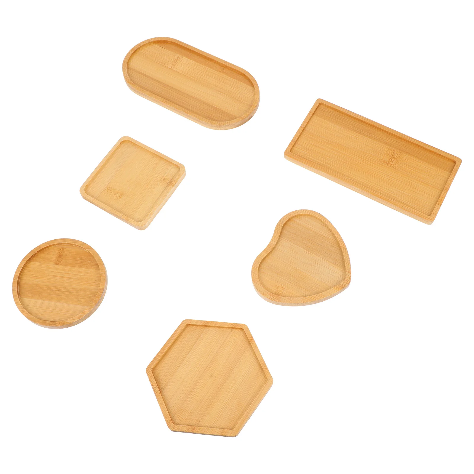 

6pcs Diy Mosaic Wood Tray Creative Resin Art Craft Filled Plate Customizable Home Decor Wooden Bowl Holder Making Kit