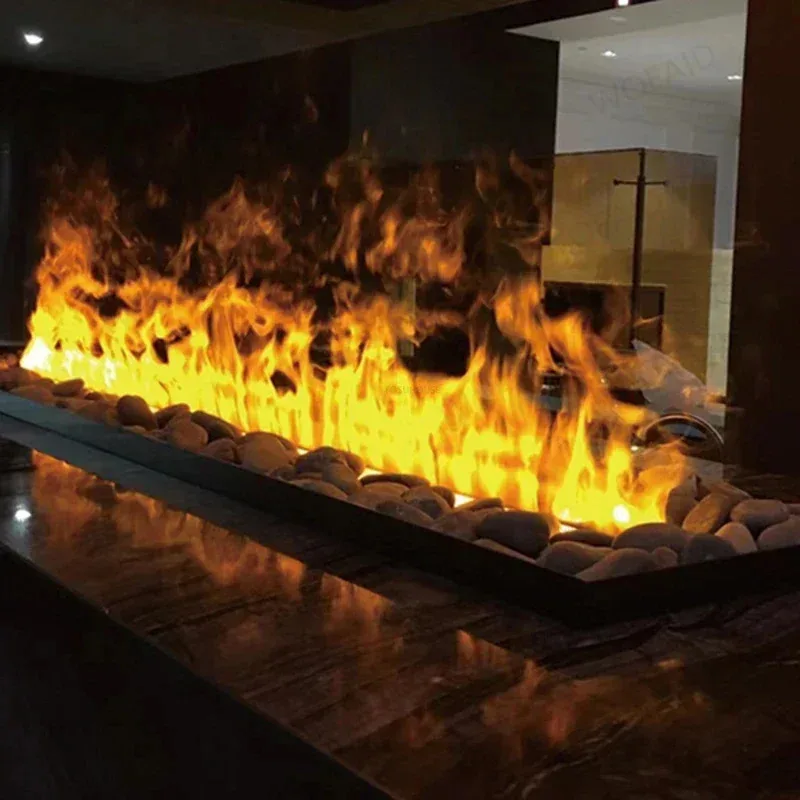 2026 Ultra-Thin Embedded Simulated Flame Electric Fireplace TV Stand Humidifier Fake Fire for Living Room Decoration