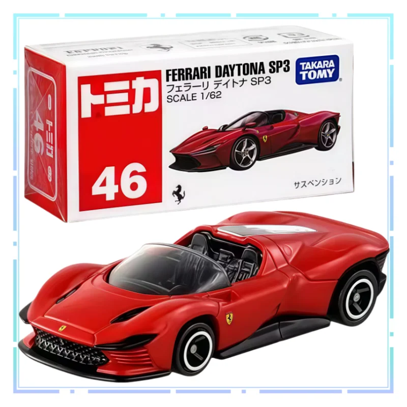 

TOMY Ferrari Daytona SP3 Alloy Car Genuine 1/62 Simulation Collection Vehicle NO.46 Ornament TOMICA Model Festival Gift Toys