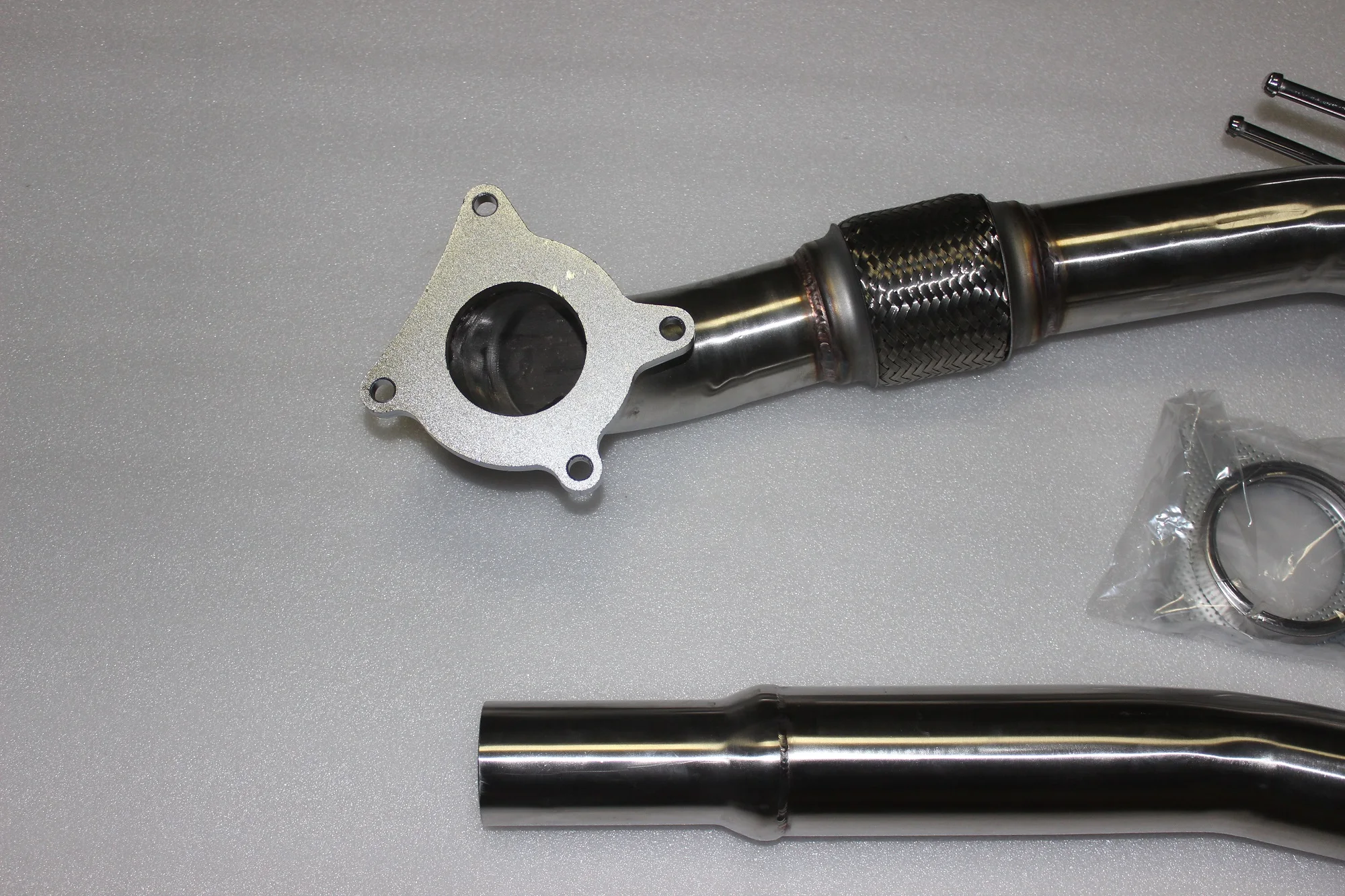 For Exhaust Downpipes Stainless for 06-11 AUDI A3 VW JETTA/GTI MK5 2.0T with FLEX Pipe and Catalytic Converter
