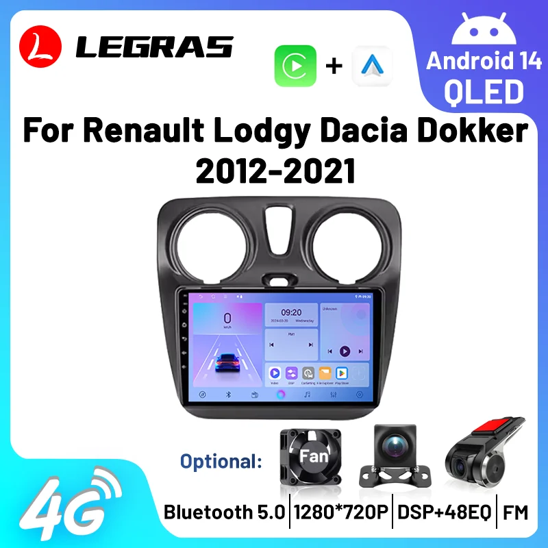 

Car Intelligent Systems for Renault Lodgy Dacia Dokker 2012-2021 Carplay Android Auto Multimedia Player GPS Navi FM BT Car Radio