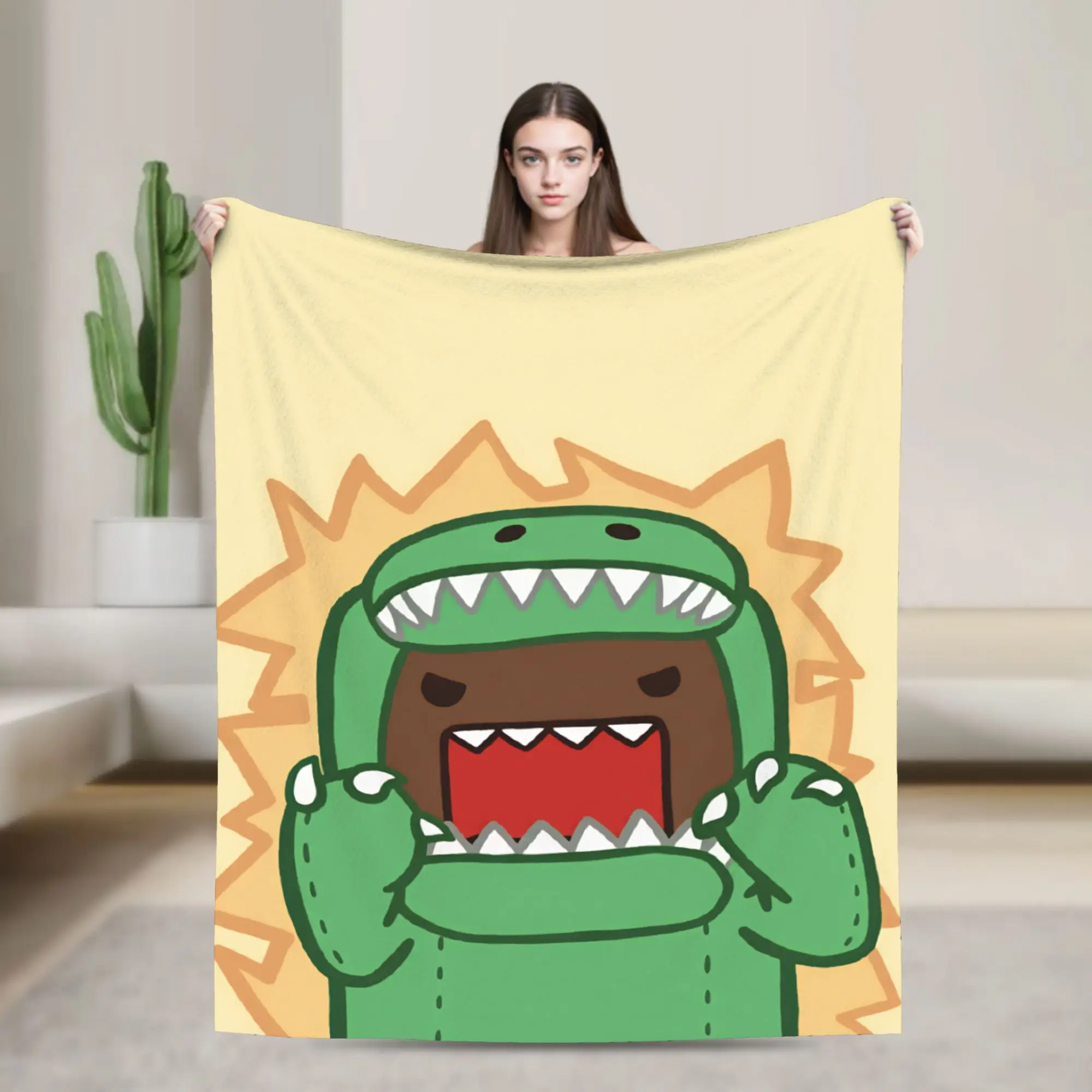 Domo Kun  Blanket Quality Super Soft  Throw Blanket Winter Travel Office Outdoor Comfortable Bedspread