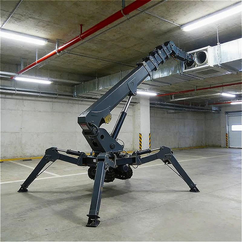 Spider Crane 6 Ton Heavy Duty Mini Crawler Crane with Long Fly Jib Bridge Project Industrial Lifting Equipment Customized Sale