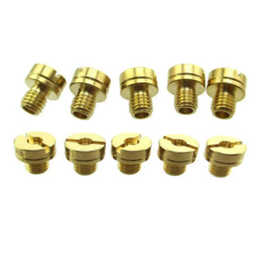 10pcs Carb Main Jets For Mikuni Carburetor 155 160 170 175 180 185 190 195 200 205 Carburetos Round Head Injectors Nozzle