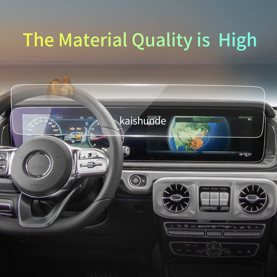 For Benz G-Class 2023 Car Sticker Screen Protector Tempered Glass Protective Film Carplay Navigation Automoties Auto Accessories