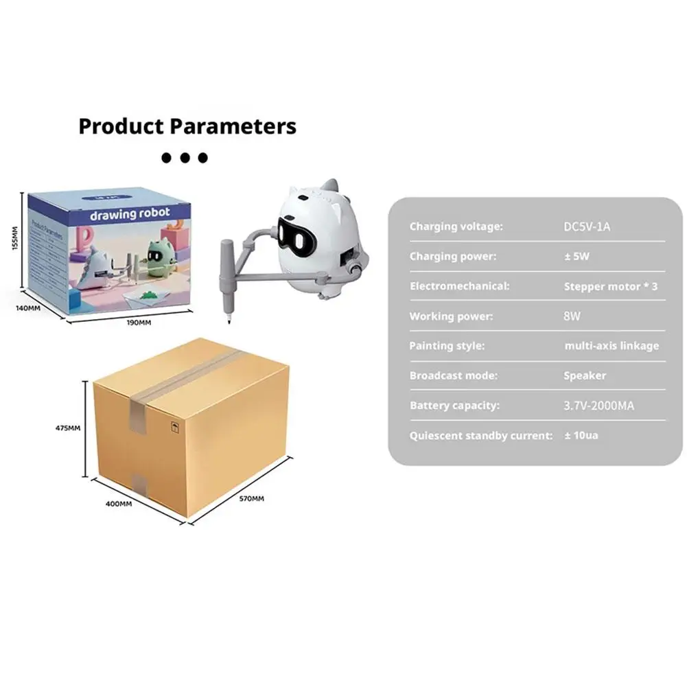 Zeichenroboter, Zeichenroboter, intelligentes Puzzle-Spielzeug, frühkindlicher Bildungsroboter