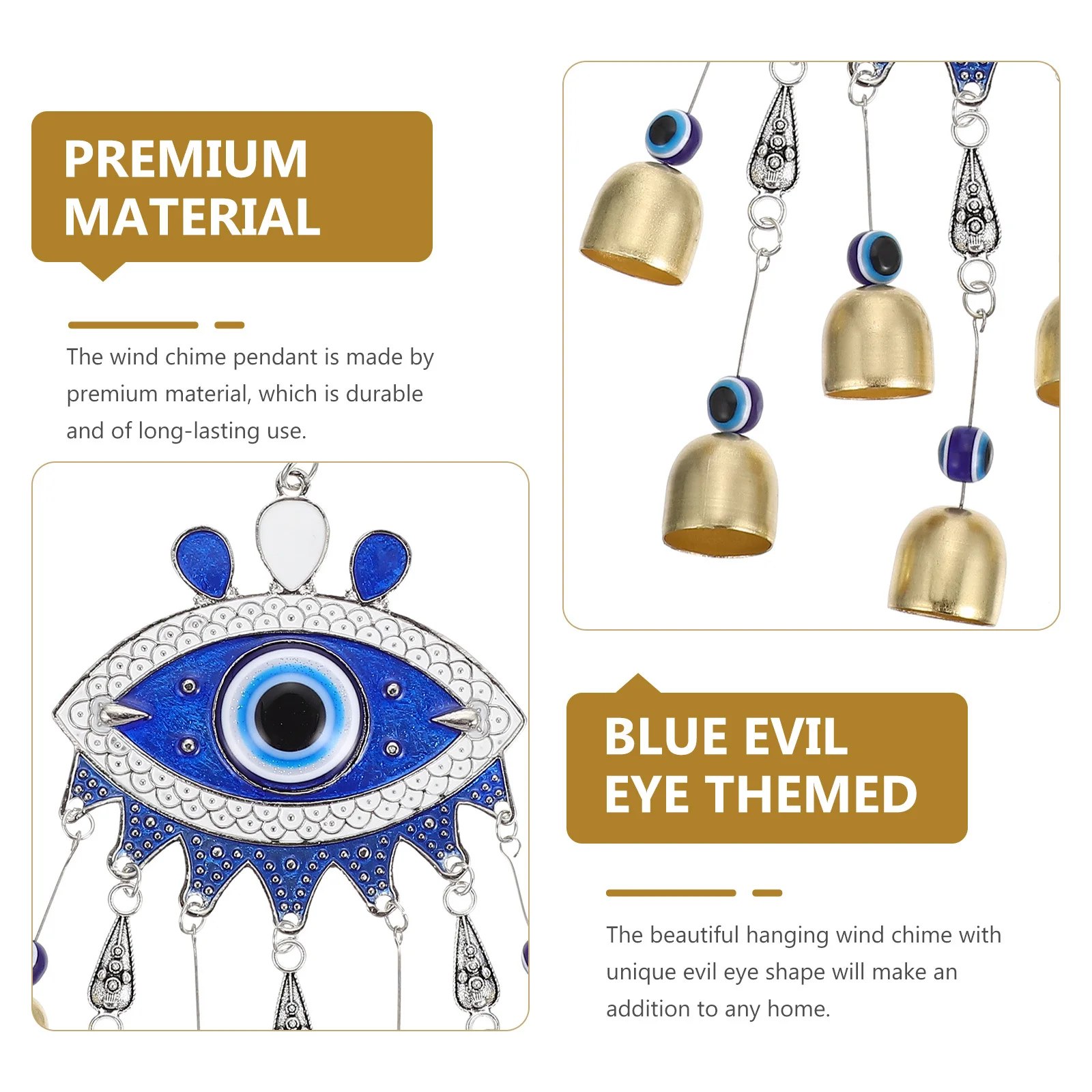

Evil Eye Decor for outside Hanging Home Chime Decorations Small Wind Chimes Bell