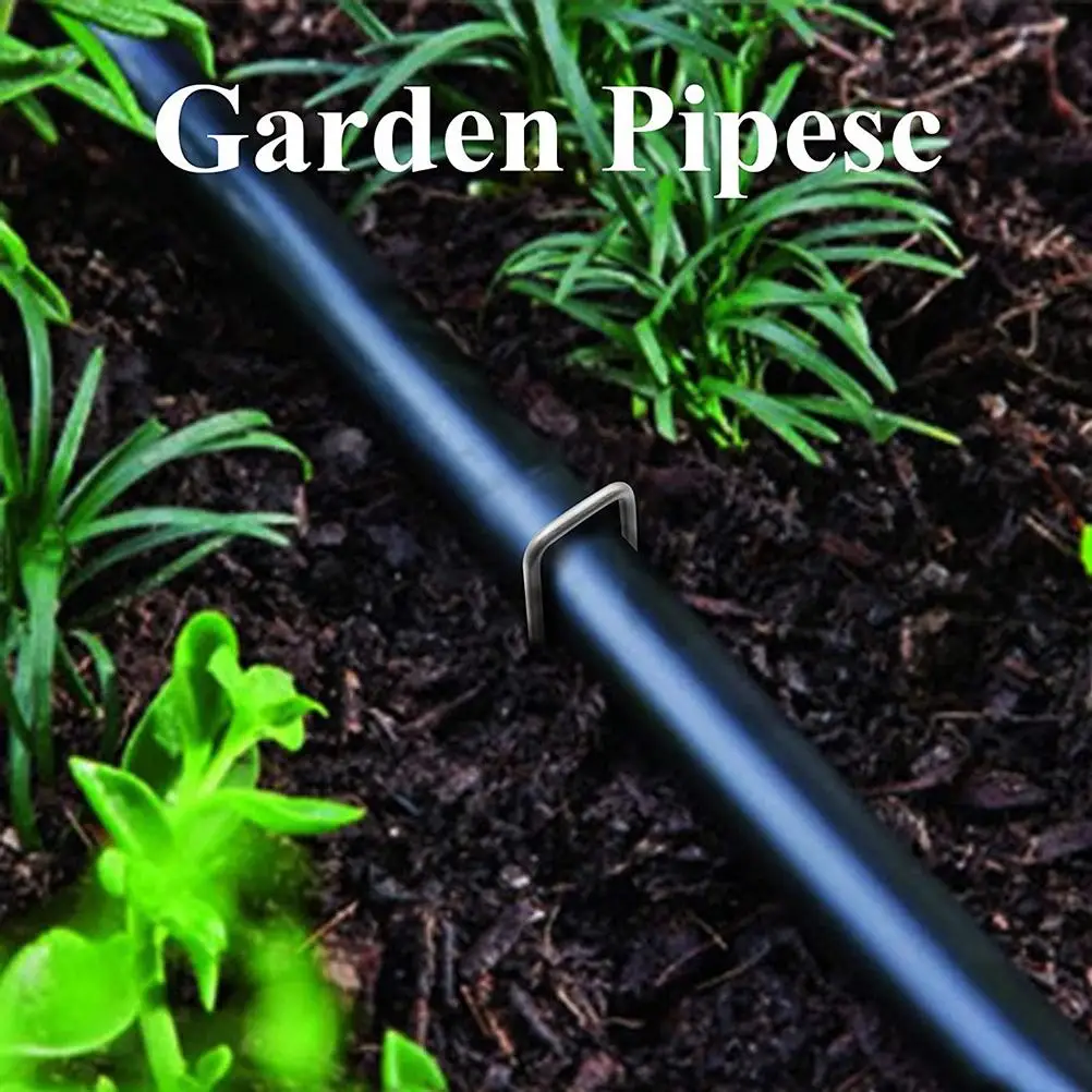 

Садовые колышки для мульчирующей пленки, U-образные гвозди для борьбы с сорняками, колья для газона, наземные крепления