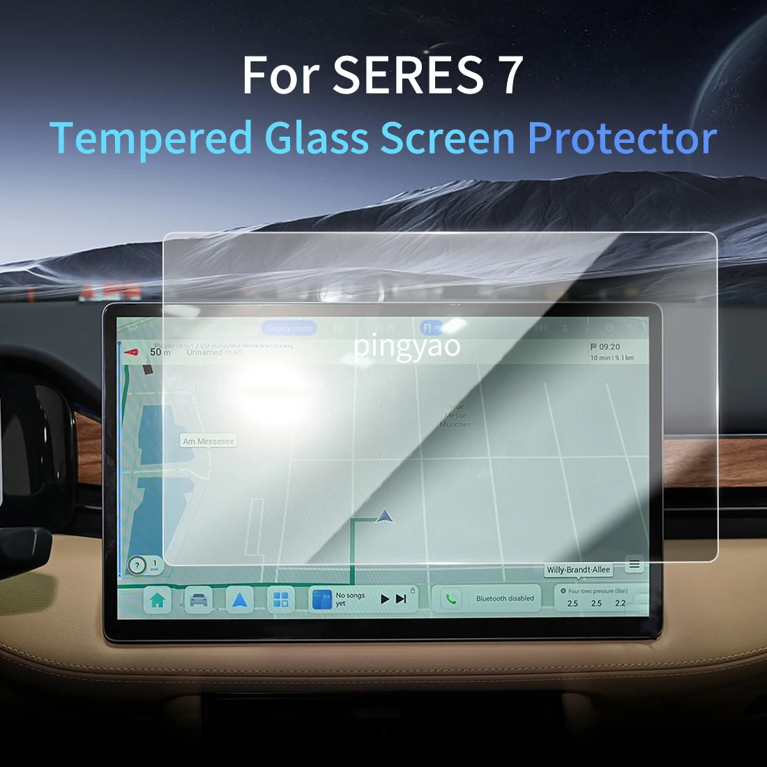 

Car Sticker Screen Protector Navigation Display Tempered Glass Protective Film Car Vehicle For25 Sailux SERES 7