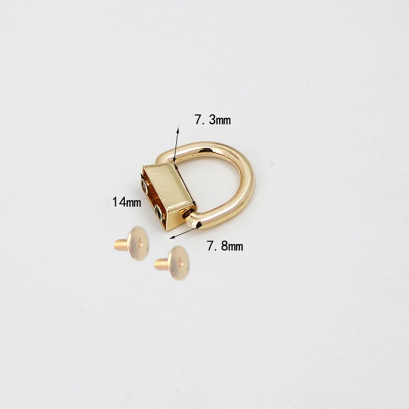 1pcs Metal D-ring Bag Bag Connector Anchor Buckles Arch Bridge With Screws Hanger hooks Bags Belts Strap Leather Crafts