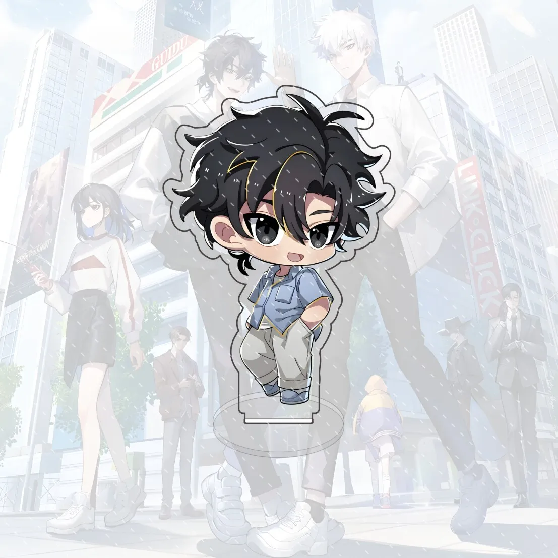 أنيمي لينك انقر 10 سنتيمتر الاكريليك Q نسخة شخصية تشارلز لوكاس جو الدائمة نموذج لطيف سطح المكتب الديكور جمع هدية #3