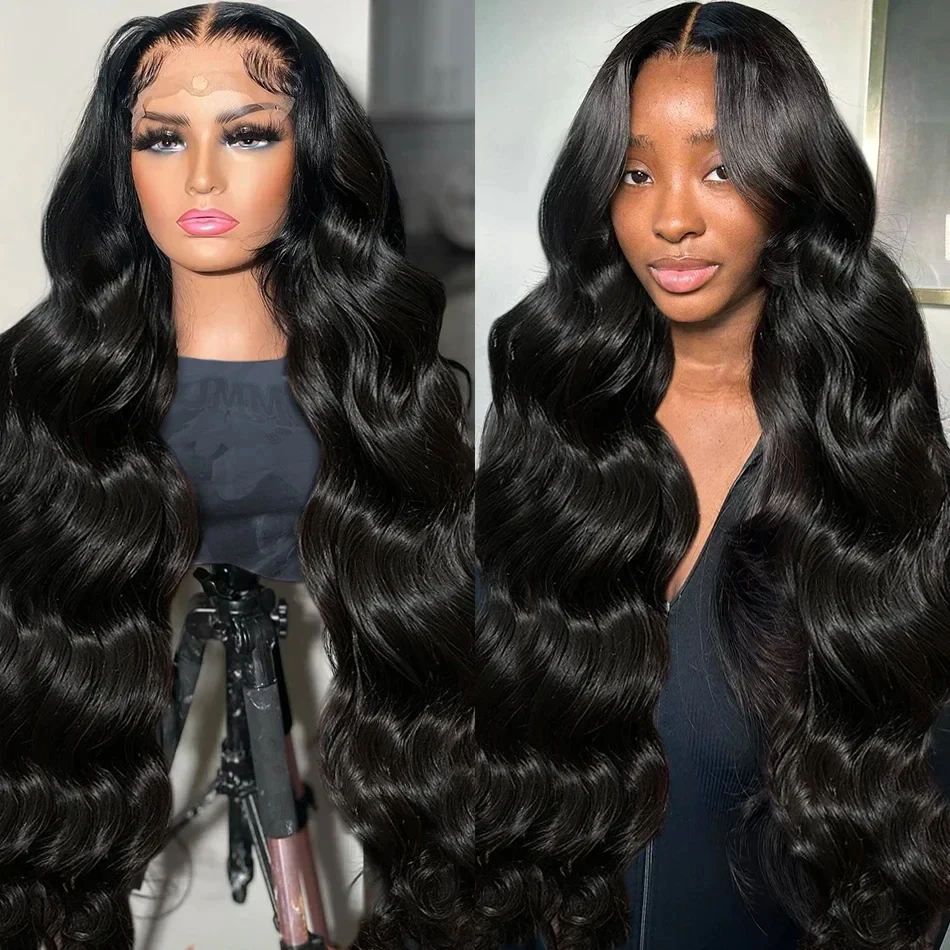 30 40 Inch Body Wave 220% 5x5 Closure Glueless Wig Brazilian 13x6 Transparent Lace Frontal Human Hair Wigs For Women