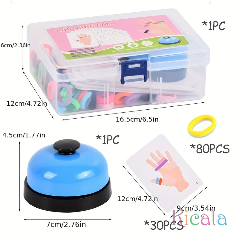 เด็กแหวนนิ้วมือเกมการจับคู่สีของเล่น Interactive Montessori การประสานมือและตา Sensory ของเล่นเพื่อการศึกษาเด็ก