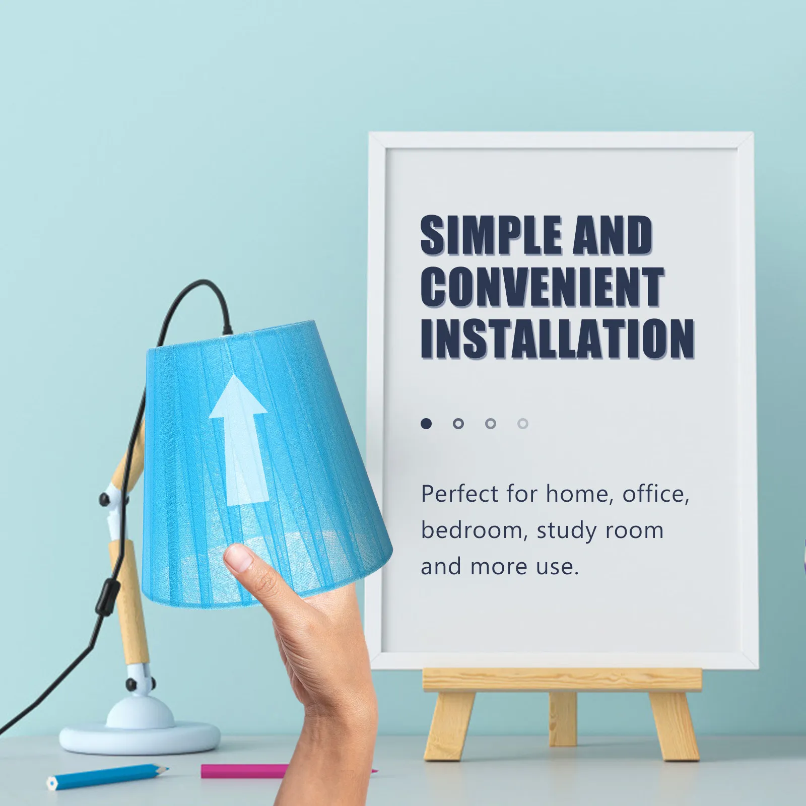 

Small Gauze Lamp Shade Vintage Clip-on Translucent Lamp Cover Indoor Table Light Shade Drum Lampshade for Bedroom Living Room