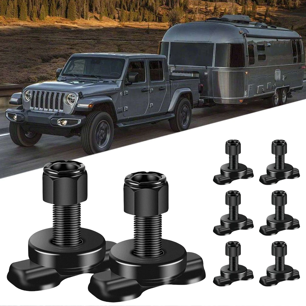 

8Pcs L-Track Double Lug Used with L Track Rail Threaded Rail Stud Nut Steel Bearing 6000 LBS for Truck Bed Trailer Cargo Control