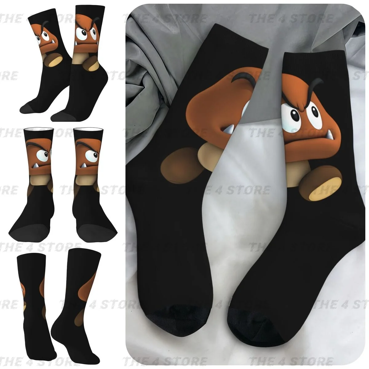 

Goomba High elasticity polyester fiber cosy Unisex Hiking Happy 3D color printing Socks