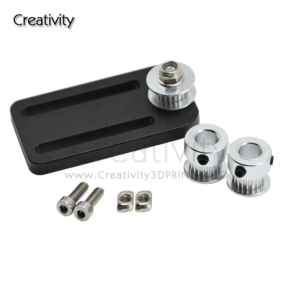 Dual Z Axis Lead Screw Aluminum Kit Timing belt width 6mm Gear 20 teeth for CR10 Ender3 3D Printer Part 622mm 752mm Belt