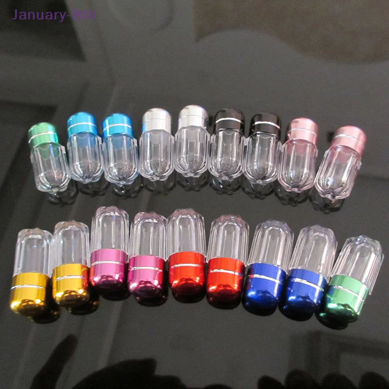 10Pcs Refillable Empty Small Capsule Bottle Pill Medicine Bottles With Container Shell Plastic Travel