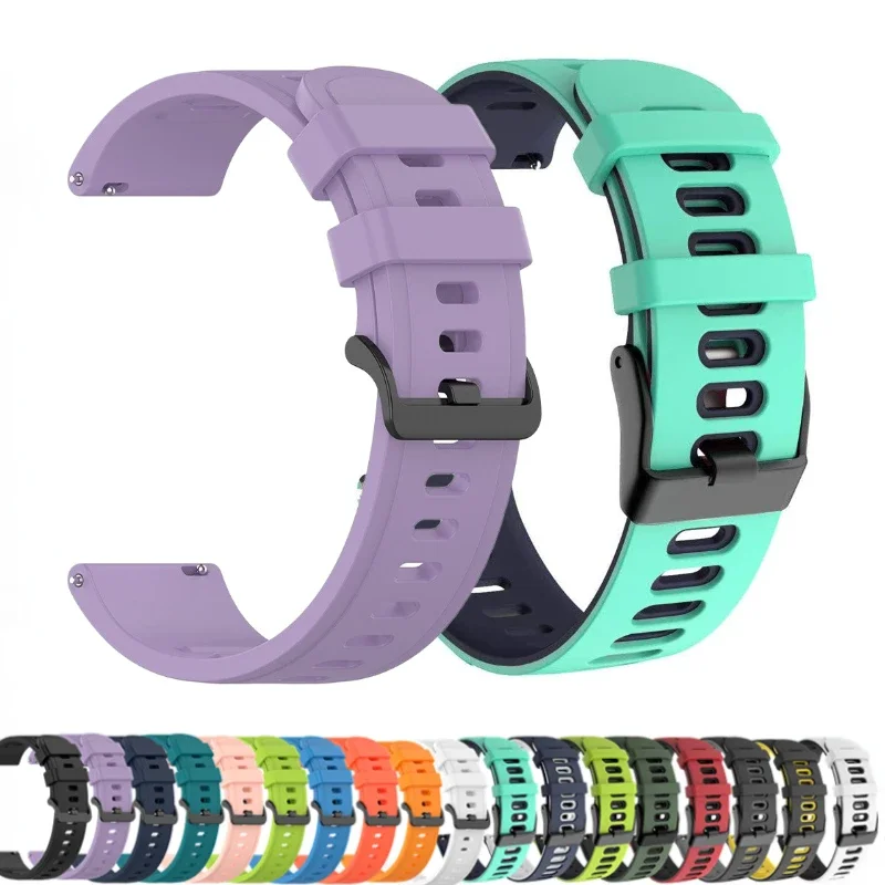 حزام سيليكون لساعة اليد ، ساعة 3 ، 4 ، 5 ، 6 كلاسيكية ، GT4 ، 2 سوار ملون لساعة أمازون فيت جي تي آر ، 20 ، 22 ، هاواواي وهاواي 40 ، 44