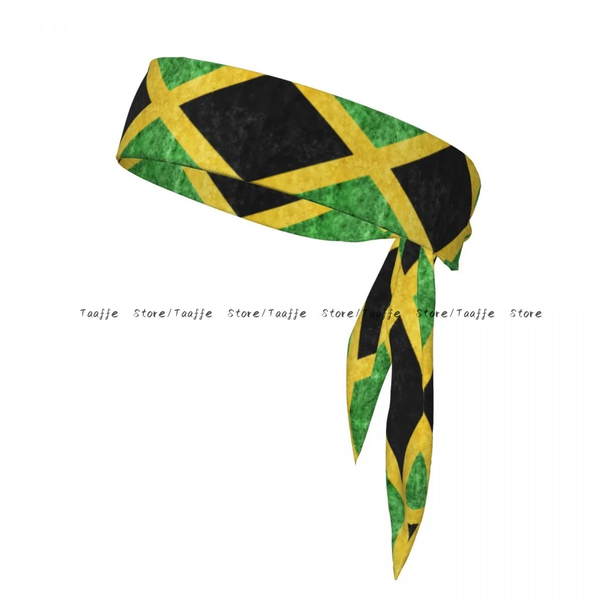 

Jamaica Metallic Flag Bandanas Hairband Head Tie Sports Headband for Running Tennis Karate Athletics Brief Style
