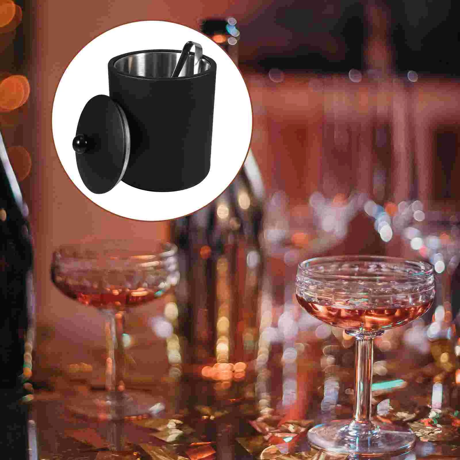 Golden Stainless Steel Ice Bucket Cooling Sturdy Bar Beverage Party Storage Drink Tools Wine Glass Can Cooler Container