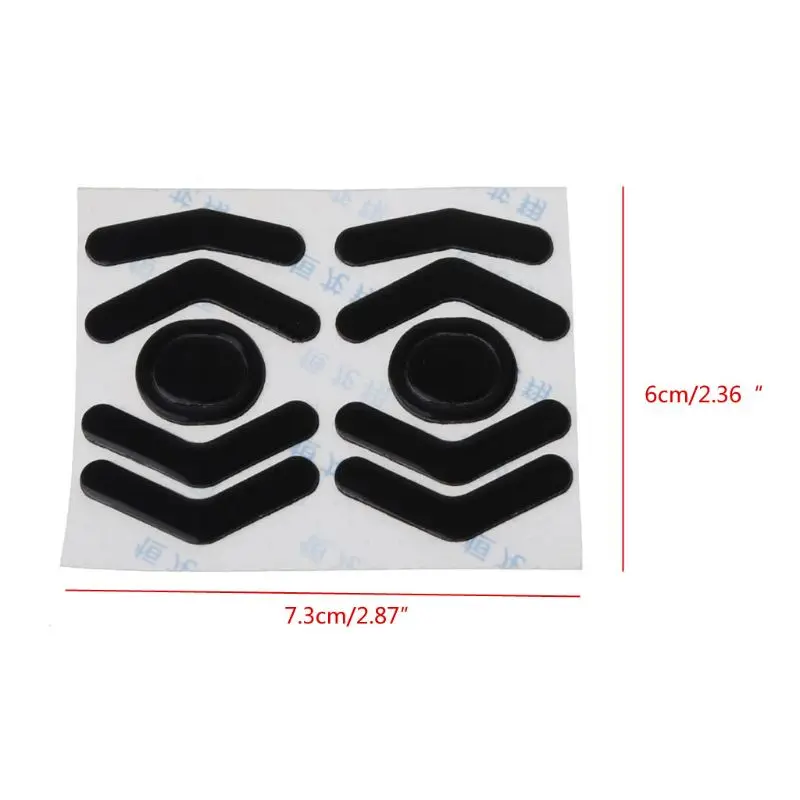 H7jf 2 conjuntos 0.6mm mouse pés patins mouse adesivos almofada para logitech g604 mouse